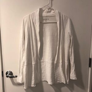Loft white cardigan